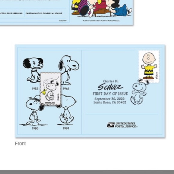 USPS Office 222 Charles M Schulz Stamp Pin With Cancellation Card